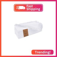 DineNest Cloth Dinner Napkins with Fringes 20x20 Inch 100 Cotton Set of 6 - for