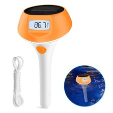 Pool Solar Powered Digital Thermometer IP68 Waterproof with Rope for Outdoor New