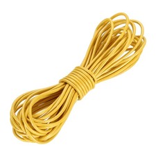 5.5 Yard 2mm Round Leather Cord Lacing String for DIY Crafts, Gold