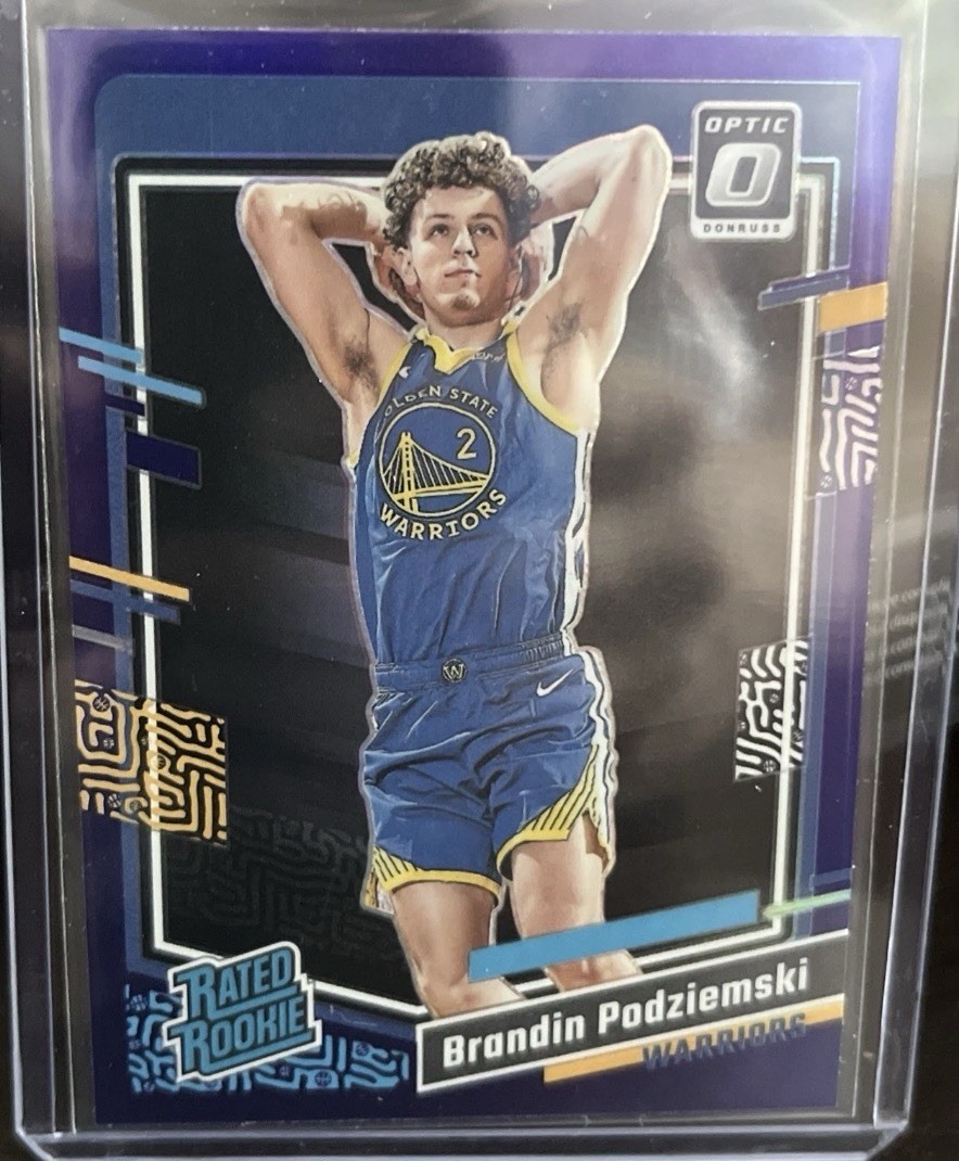 2023-24 Panini Donruss Optic - Rated Rookie Brandin Podziemski #203 Purple Prizm