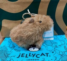 NWT Jellycat Clyde Capybara Bag Charm Plush Keychain Toy Cute GIFT AUTHENTIC