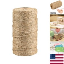 Durable 1.5mm Jute Twine for Garden Projects Elegant Gift Wrapping - 328 Feet