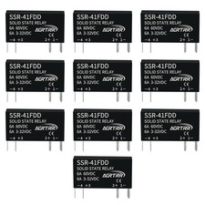 10pcs12V 5V 3v 3.3V Solid State Relay 1adc SSRInput3-32VdcOutput5-60Vdc41FddN...