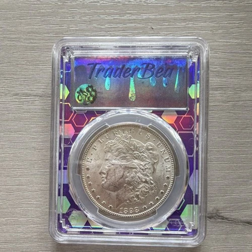 Morgan Silver Dollar 1898-O PCGS MS63 **TRADER BEA CASE** Silver