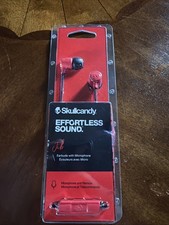 Skullcandy Jib Wired Earbuds with Microphone Noise Isolating Red Black NIB New