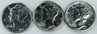 MIXED DATE MERCURY DIME LOT! MS++! 3 TOTAL COINS! EXEMPLARY! CRAZY! NR #P2142