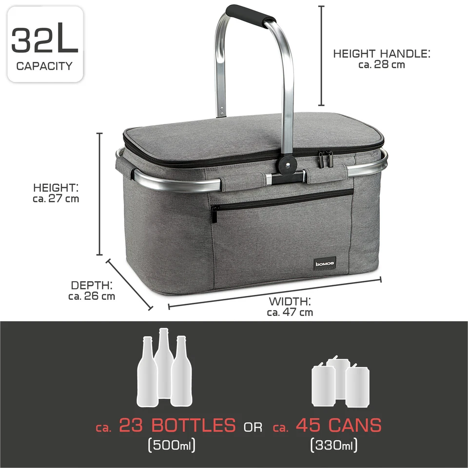 Kühltasche Kühlbox Isoliertasche Camping Picknickkorb Thermotasche Thermo Eis - Bild 3 von 4