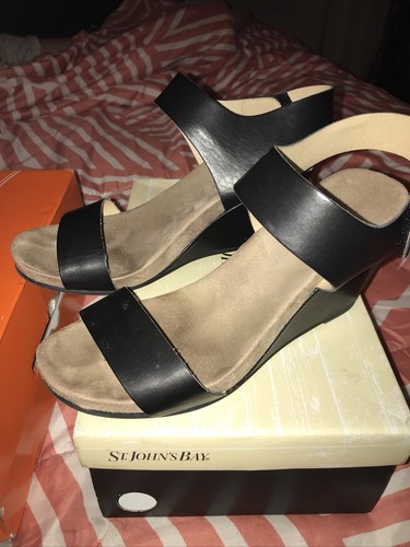 Chinese Laundry Tilly-Dream On Wedge Sandal - Women's Size 8.5 M - Black-EUC - Picture 9 of 12