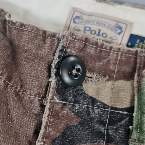 Polo Ralph Lauren Womens Cargo Pants Khaki Green 8 UK Cotton Camo Army - Picture 4 of 11