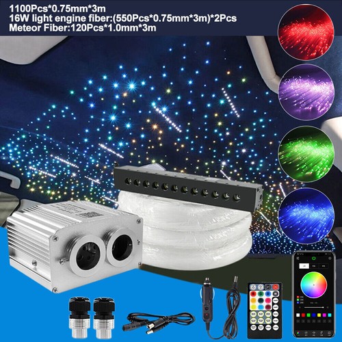 Car Home Headliner Twinkle Meteor Star Light Kit Roof Ceiling Fiber Optic Lights - Picture 27 of 28