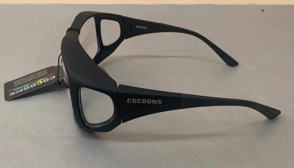 Cocoons by Live Eyewear C202N XL Black Clear Low Vision OveRx Sunglasses - Main Image