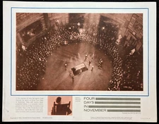 FOUR DAYS NOVEMBER Movie Lobby Card Poster President Kennedy JFK Assassination