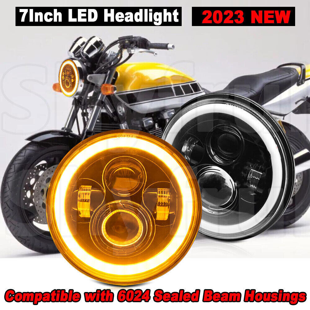 7" Motorcycle LED Projector Headlight For Yamaha Road Star XV1600 XV1700 V Star