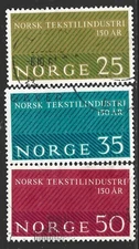 Norway, Scott #443-445, Norwegian Textile Industry, Used