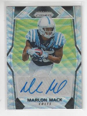 Marlon Mack 2017 Prizm Football Auto Blue Wave RC /149 Mint