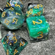 Sage’s Cantrips - Mending Resin Polyhedral Dice Set DnD RPG