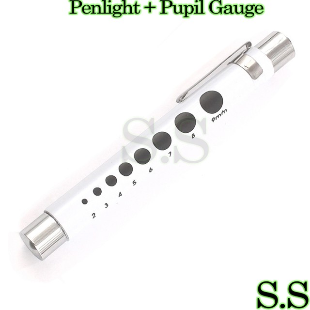 LED Medical Diagnostic Reusable Penlight + Pupil Gauge White eBay