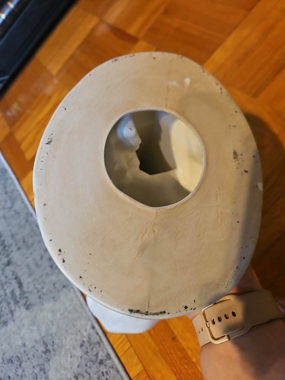 Byron Molds 1974 Girl Ceramic Grandfather West Germany Clock Hand Painted Works!