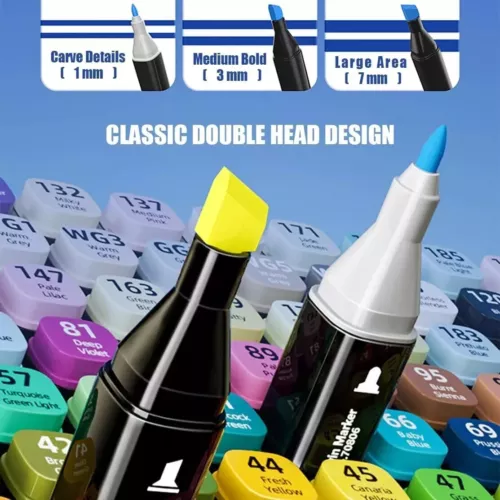 Alcohol Markers, 80 Color Dual Brush Tip Permanent Art Markers for Painting Gift - Picture 8 of 9