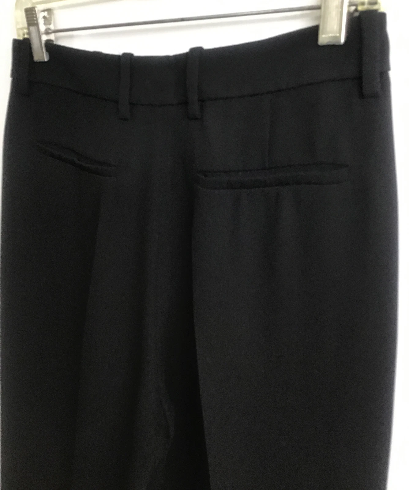 Pantaloni in seta nera Valentino dritti larghi piega centrale piega taglia XS