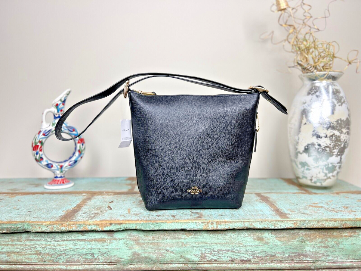 Coach Val Leather Duffle Bag (Black) NWT (C2818) 195031187766|