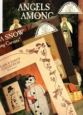 3 Homespun Elegance Cross Stitch Patterns Mr. Snowman/ Mama Snow/Angels Among Us