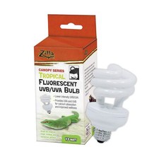 Zilla Canopy Series Fluorescent UVB/UVA Bulbs Tropical 13 W,White, 3.875 in
