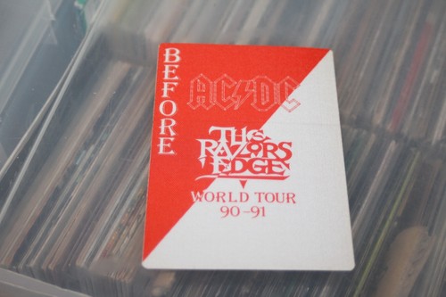 AC/DC - unused Backstage Pass - FREE POSTAGE - Razors Edge Tour #1 | eBay