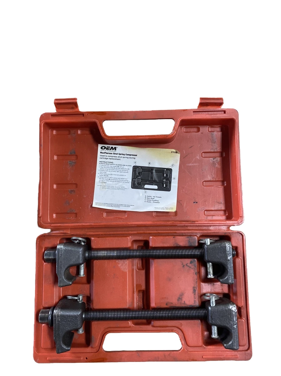 OEM Tools 27036 MacPherson Strut Spring Compressor Case Works for Parts Repair