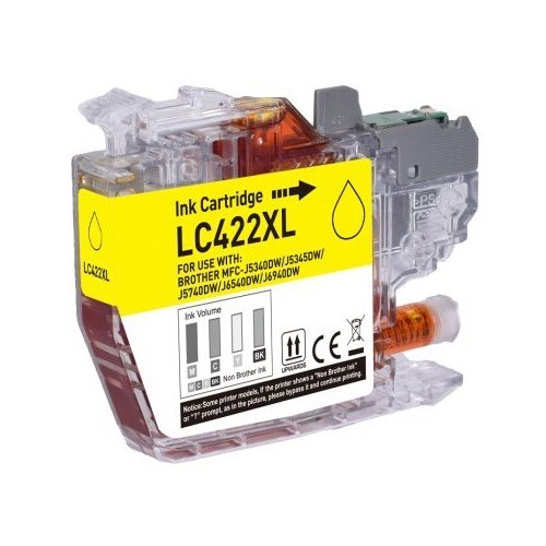 ✅ Druckerpatrone Kompatibel Mit Brother LC-422 Xl Y Yellow Gelb FüR MFC-J6540-image