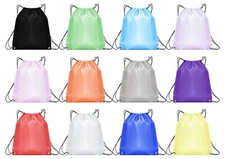 12 Pack Drawstring Bags , Bulk Backpacks , Bulk Gym Cinch Sack Bag Wholesale