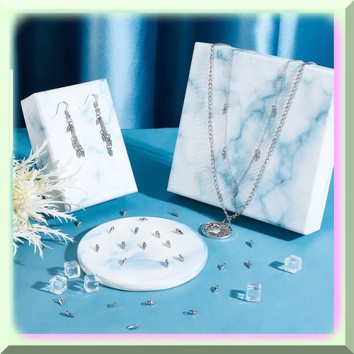 100Pcs Stainless Steel Cone Charms for DIY Jewelry Making with Short Spike Penda - Picture 6 of 7