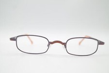 L.A. Eyeworks Field 874 Titanium Purple Brown Oval Glasses Frame New
