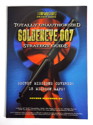 Goldeneye 007 Brady Game Unofficial Strategy Guide N64 Nintendo Clean ...