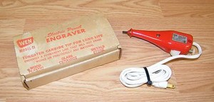 Vintage Wen (Model 21) Red 12W 120V 60Hz Electric Pencil Engraver **U.S.A.**