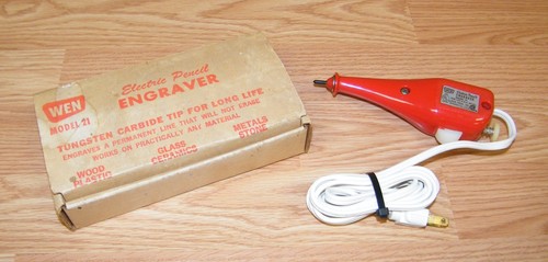 Vintage Wen (Model 21) Red 12W 120V 60Hz Electric Pencil Engraver **U.S.A.** 
