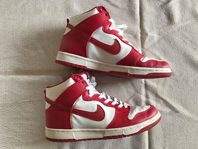 NIKE DUNK HIGH VARSITY RED / VARSITY WHITE 304717 661 SIZE 9.5 VINTAGE 2003 RARE