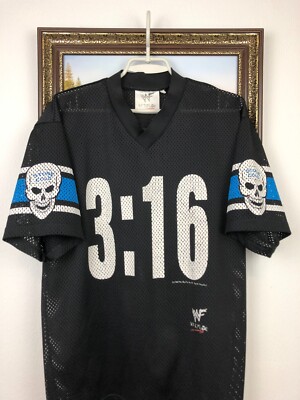 WWE STONECOLDのフットボールシャツ WWE Stone Cold Steve Austin 'Stomping Mudholes T-Shirt - Mens