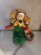 Vintage Disneyland Resort Easter Egg Tigger Bean Bag Plush Stuffed Animal As Is