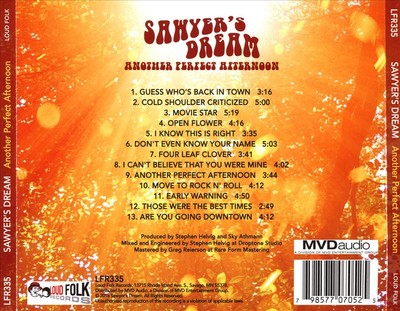 SAWYER'S DREAM - ANOTHER PERFECT AFTERNOON NEW CD