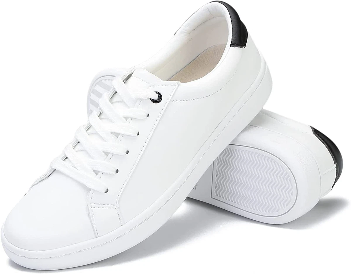 Amazon.com | MAUGELY Women's High Top Heightened Sole Sports Causal Fashion  Sneakers Canvas Shoes White 5.5 US | Fashion Sneakers