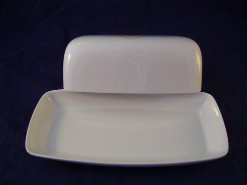 Franciscan Whitestone Swing Time 1/4 lb Covered Butter Dish Japan MCM Retro Vtg - Picture 4 of 6