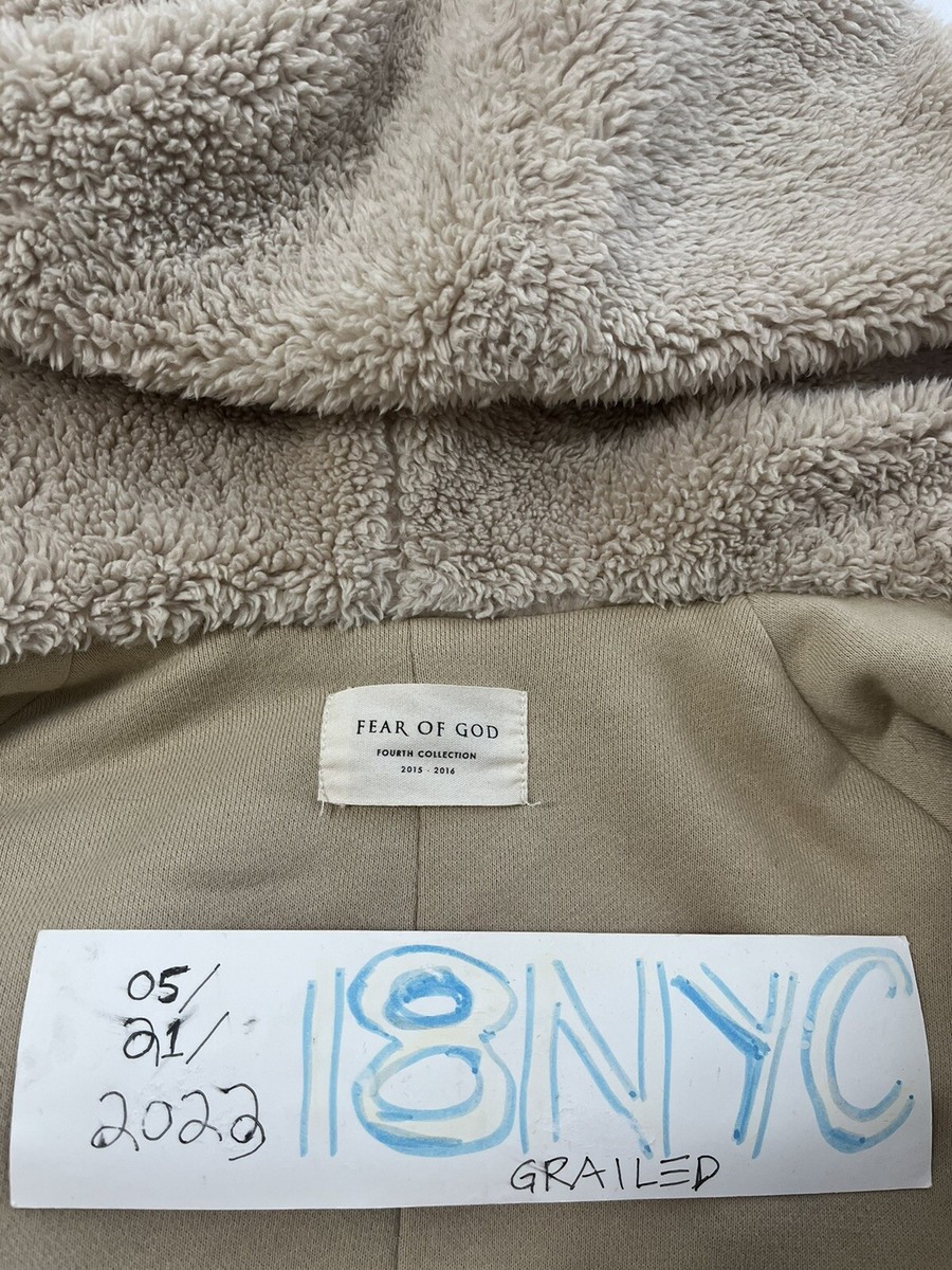 Rare FEAR OF GOD FOURTH COLLECTION Sherpa Hoodie Jacket Rare FEAR OF GOD FOURTH COLLECTION Sherpa Hoodie Jacket