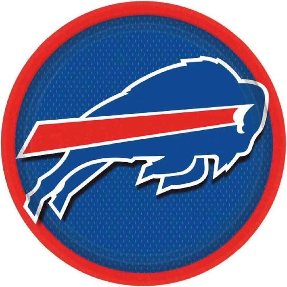 AMSCAN Buffalo Bills NFL Pro Football Sports Banquet Party 9" Paper Dinner Plates