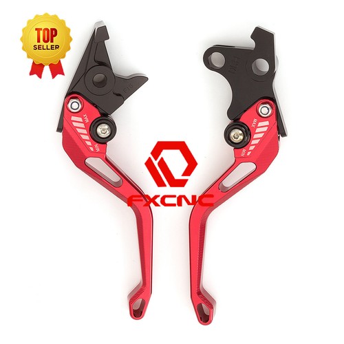 Red 3D Rhombus Brake Clutch Lever For HAYABUSA/GSXR1300 GSX650F GSF650 SV650/S - Picture 13 of 16
