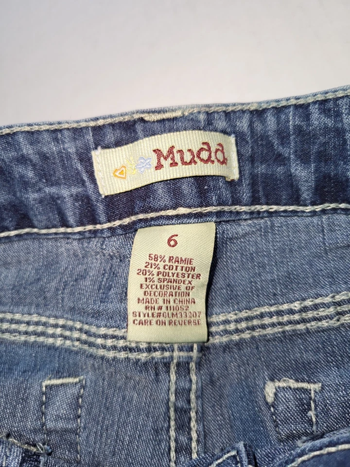 Mudd Girls Light denim Jeans Size 6 Slim Straight 22x18 - Image 3 of 4