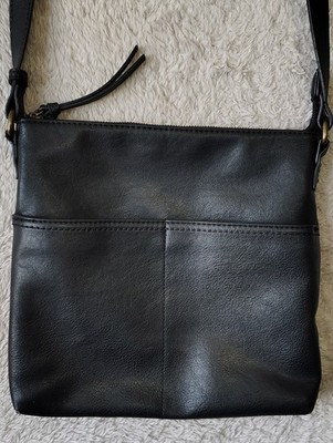 Sonoma Large Black Leather Crossbody Purse Bag Nice Custom Project Bag