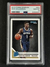 2019-20 Panini Donruss #201 Zion Williamson RC Rookie PSA 10 GEM MINT
