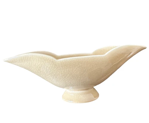 Antique Rookwood Pottery Pedestal Bowl Ivory #6826 - 13" x 5" x 5"