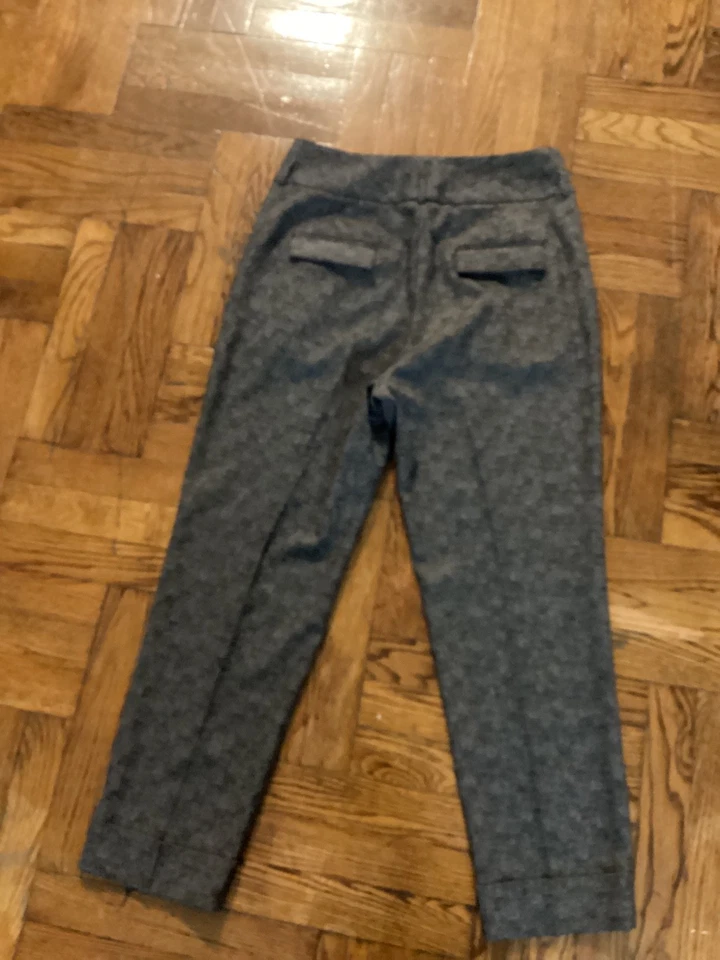 Pantalones Peserico Mujer Mezcla Lana Gris Cónico Italia Talla 46 Foto 2 de 4